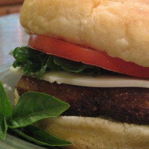 Eggplant Burgers with Tomato and Lettuce