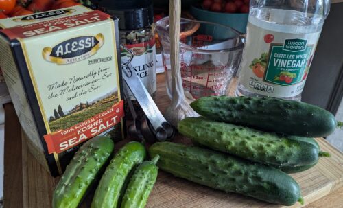 Refrigerator Pickle Ingredients